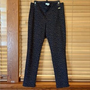Calvin Klein NWOT Chic Black and Brown Patterned Pants, Animal Print size Medium